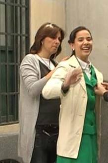 Carlota Olcina, durante el rodaje Carlota Olcina, durante el rodaje