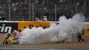 La carrera de Moto3 ha estado protagonizada por m&uacute;ltiples ca&iacute;das e incidentes.
