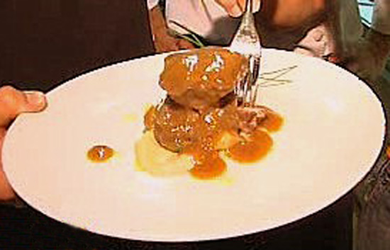 Espa&ntilde;a Directo - Carrilleras con crema de coliflor