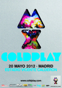 Cartel del concierto de Coldplay en Madrid