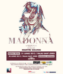 Cartel del concierto de Madonna