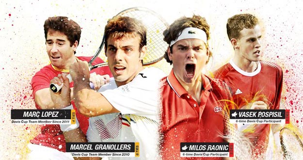 Cartel de la eliminatoria de la primera ronda de Copa Davis entre Canadá y España Cartel de la eliminatoria de la primera ronda de Copa Davis entre Canadá y España