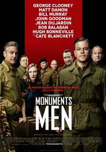 Cartel de 'Monuments men'.