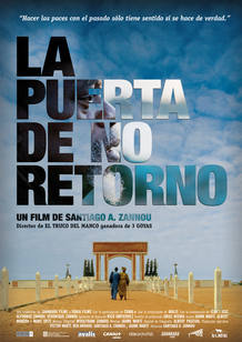 Cartel de 'La puerta de no retorno'.