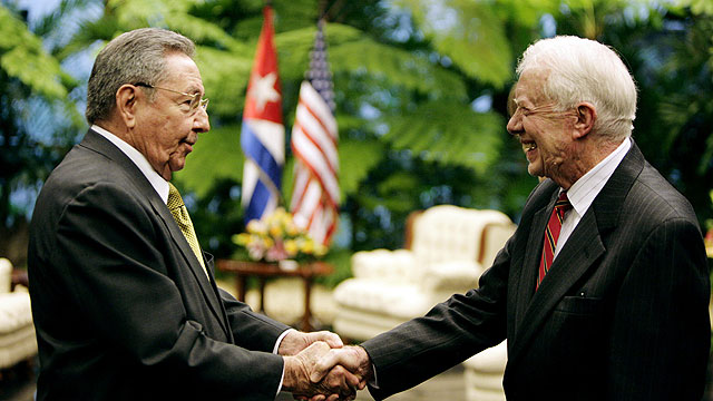 Carter se re&uacute;ne con Ra&uacute;l Castro en su segundo d&iacute;a de visita a Cuba