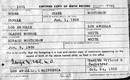 Certificado de nacimiento de Marilyn Monroe.