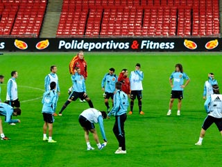 Cesc y la selecci�n, en Wembley