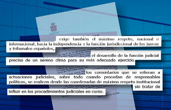 El Poder Judicial exige respeto para el trabajo de los jueces tanto fuera como dentro de Espa&ntilde;a