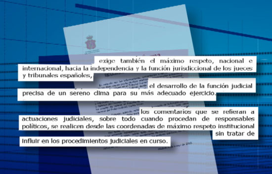 El Consejo General del Poder Judicial ha pedido el m&aacute;ximo respeto hacia los jueces 