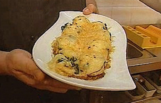 Espa&ntilde;a Directo - Champi&ntilde;&oacute;n relleno de espinacas