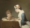 La joven maestra de escuela &Oacute;leo sobre lienzo, 61,6 x 66,7 cmh. 1735 - 1736? Londres, National Gallery