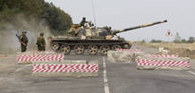 Un check-point ruso en Georgia