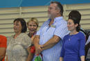 Cherlene, princesa de M&oacute;naco, celebra el triunfo de Le Clos.