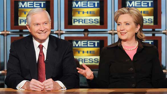 Clinton y Gates en un programa de televisi&oacute;n