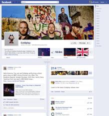 La p&aacute;gina de Coldplay con el nuevo dise&ntilde;o