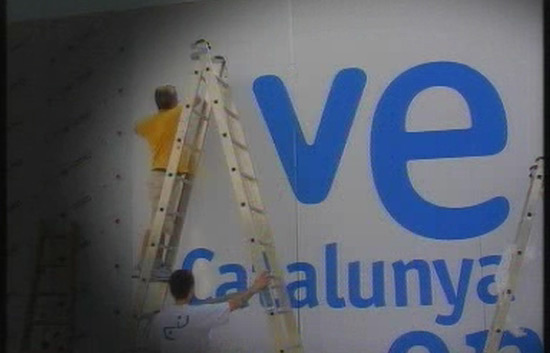 Making.off  del muntatge de la carpa de TVE Catalunya en ruta