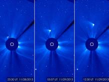 El cometa ISON reaparece tras pasar el perihelio. El cometa ISON reaparece tras pasar el perihelio.