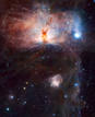 La primera imagen del nuevo telescopio europeo VISTA ha sido esta espectacular fotograf&iacute;a de la Nebulosa de la Llama.
