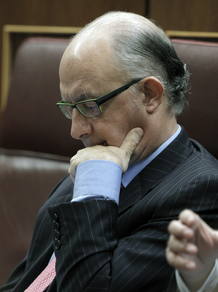 El diputado popular Cristóbal Montoro, en el Congreso de los Diputados El diputado popular Cristóbal Montoro, en el Congreso de los Diputados