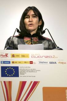 &Aacute;ngeles Gonz&aacute;lez Sinde, durante la inauguraci&oacute;n del FICOD
