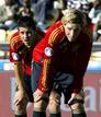 Villa y Torres, incapaces de hacer un gol, la imagen de la frustraci&oacute;n.