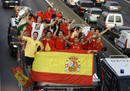 El autob&uacute;s que lleva a los campeones