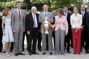 Reyes de copas: el trofeo presidi&oacute; la recepci&oacute;n real a la selecci&oacute;n en el palacio de la Zarzuela.