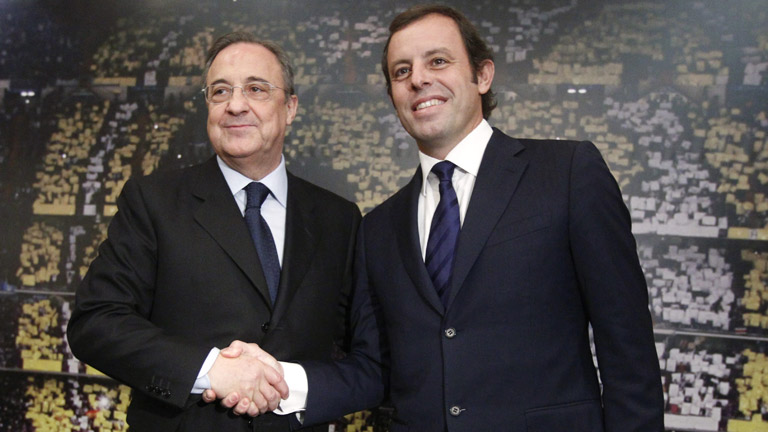 Cordialidad entre Florentino y Rosell