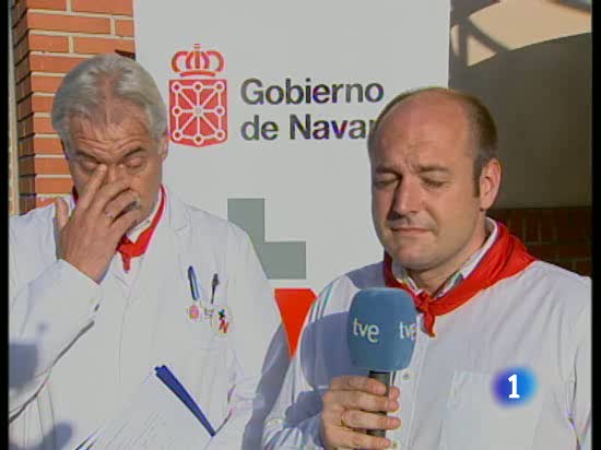 Un corneado en el s&eacute;ptimo encierro de San Ferm&iacute;n 2010