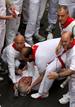 EL CORREDOR CORNEADO EN EL ENCIERRO ES UN VECINO DE PAMPLONA DE 73 A&Ntilde;OS