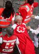 EL CORREDOR CORNEADO EN EL ENCIERRO ES UN VECINO DE PAMPLONA DE 73 A&Ntilde;OS