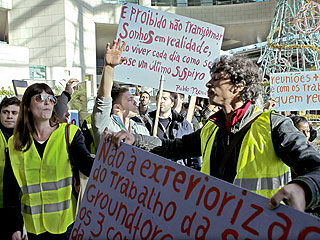Ver v&iacute;deo  'Cortes generalizados en el transporte publico por la huelga en Portugal'