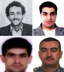 Los cuatro acusados en el caso del asesinato del ex primer ministro libanés Rafiq Hariri. Los cuatro acusados en el caso del asesinato del ex primer ministro libanés Rafiq Hariri.