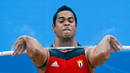 El cubano Iv&aacute;n Cambar, medalla de bronce, compite en la prueba masculina de 77 kilogramos, halterofilia, este mi&eacute;rcoles 1 de agosto de 2012, en los Juegos Ol&iacute;mpicos Londres 2012.