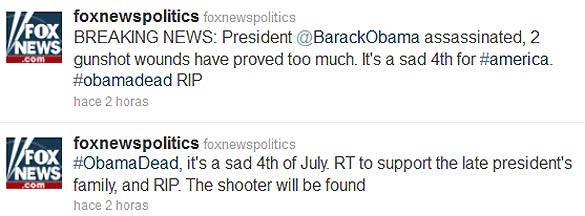 La cuenta de Fox News, 'hackeada', anunciaba en Twitter la muerte de Barack Obama