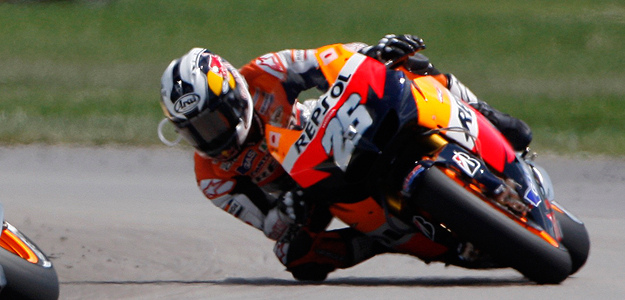 Dani Pedrosa durante la disputa del GP de Indian&aacute;polis