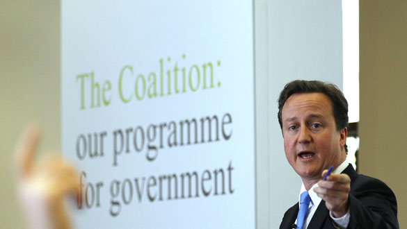 David Cameron durante la presentaci&oacute;n del documento