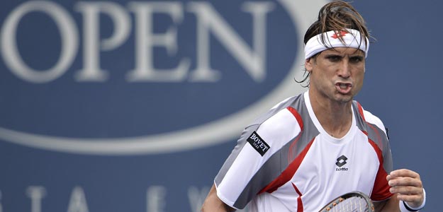 David Ferrer celebra un punto contra el franc&eacute;s Richard Gasquet en el US Open