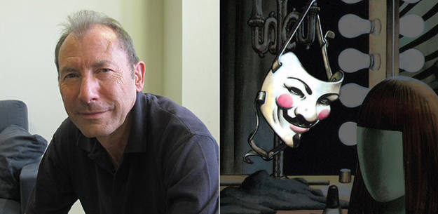 David Lloyd y la famosa máscara de 'V de vendetta'