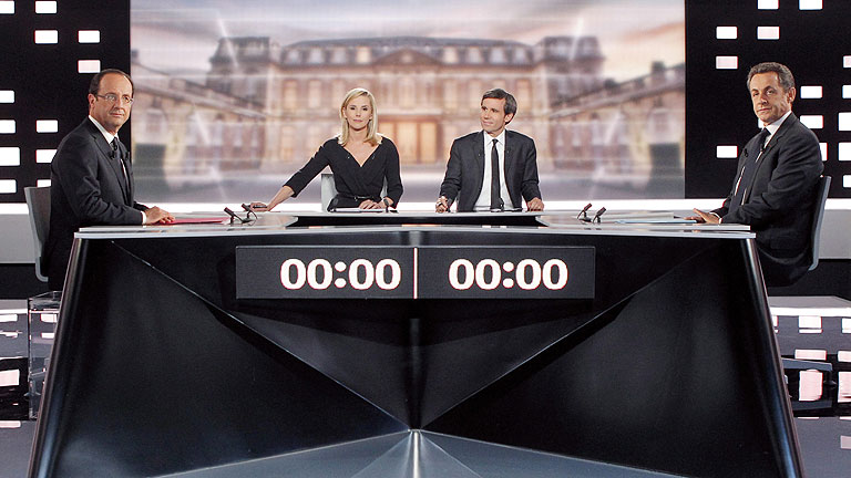 Debate entre Sarkozy y Hollande a cuatro d&iacute;as de la segunda vuelta de las presidenciales