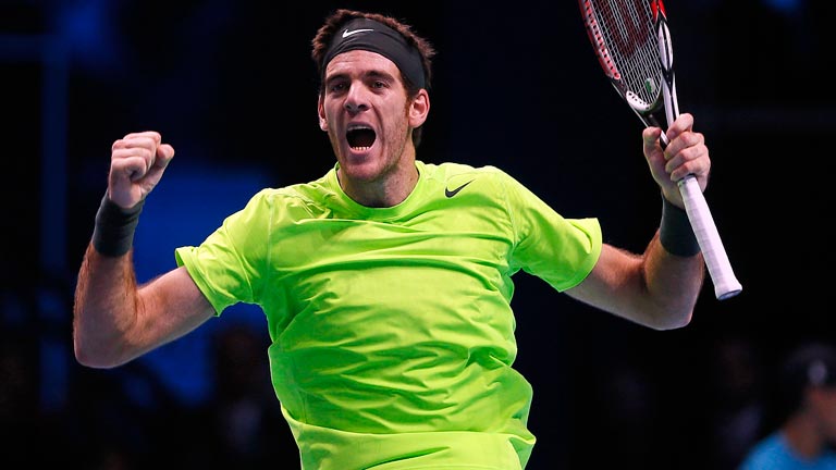Del Potro vence a Federer en la Copa Masters