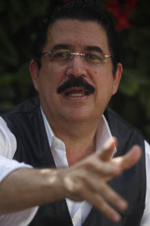 El depuesto presidente de Honduras, Manuel Zelaya