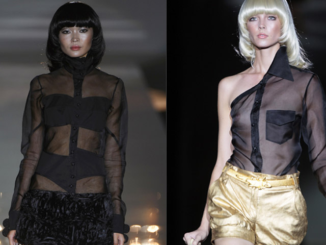 Negro, oro, &aacute;mbar y glamour en el desfile de Roberto Verino, este viernes en Cibeles Fashion Week 2011