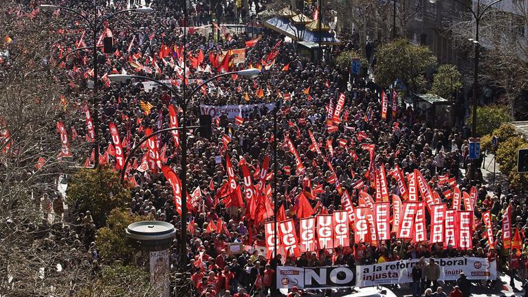 D&iacute;a de protestas en muchas ciudades espa&ntilde;olas