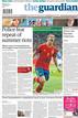 El diario brit&aacute;nico The Guardian abre su primera con una foto de Fernando Torres, jugador del Chelsea y delantero de la selecci&oacute;n espa&ntilde;ola, celebrando su gol ante Italia en la final de la Eurocopa: 