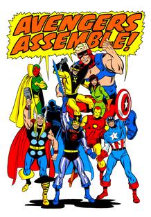Dibujo de Los Vengadores, por John Buscema