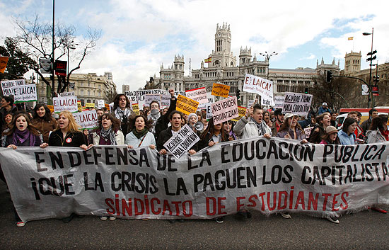 Miles de estudiantes dicen No a Bolonia en toda Espa&ntilde;a