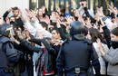 DIEZ DETENIDOS, 3 DE ELLOS MENORES, EN ESCARAMUZAS ENTRE ESTUDIANTES Y POLIC&Iacute;A