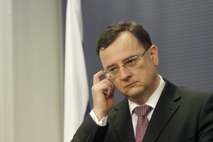 El dimisionario primer ministro checo Petr Necas