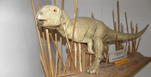 Reconstrucci&oacute;n del dinosaurio hallado en el yacimiento paleontol&oacute;gico de Galve (Teruel) y que vivi&oacute; hace 130 millones de a&ntilde;os